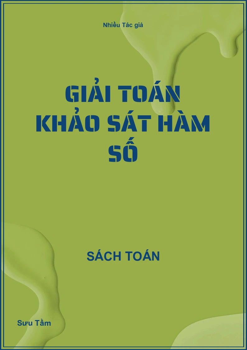 Giải toán khảo sát hàm số