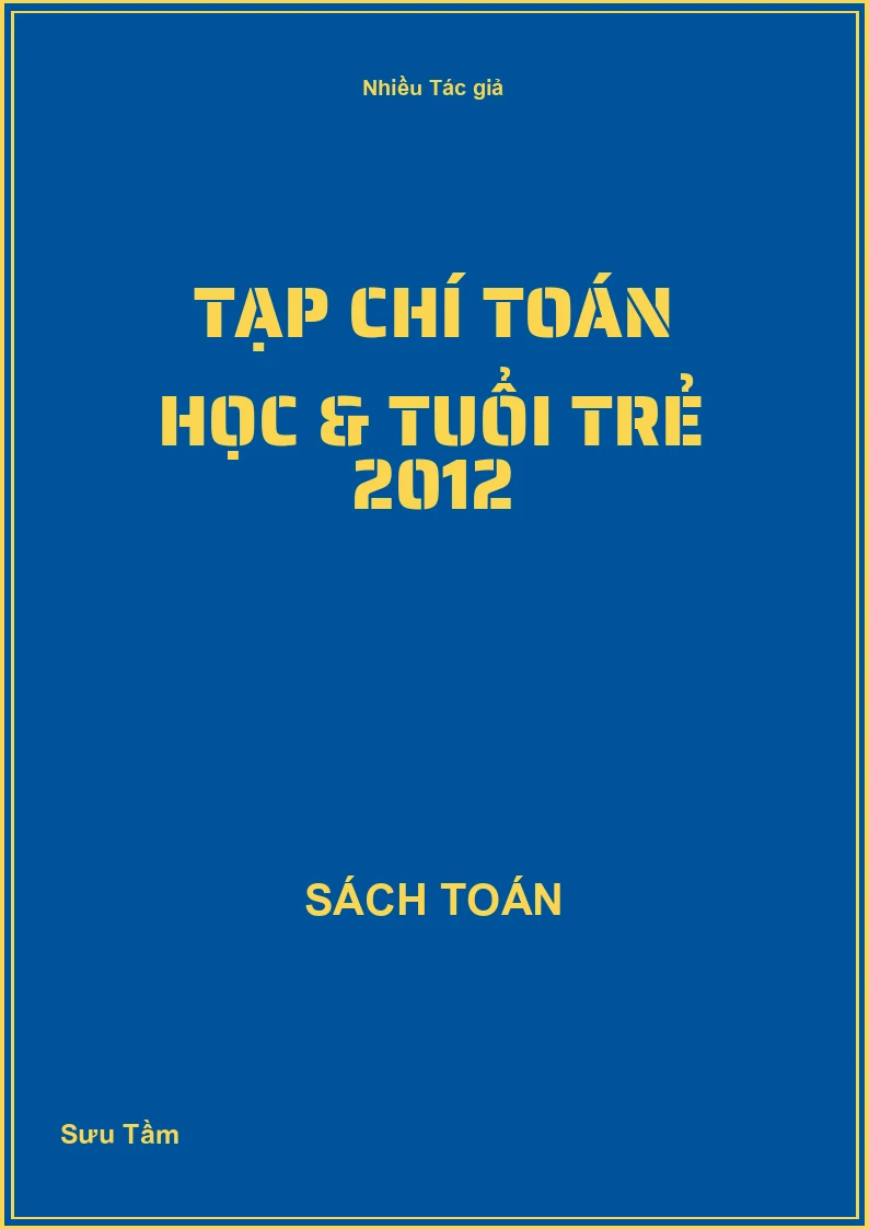 Tạp chí Toán học & Tuổi trẻ 2012