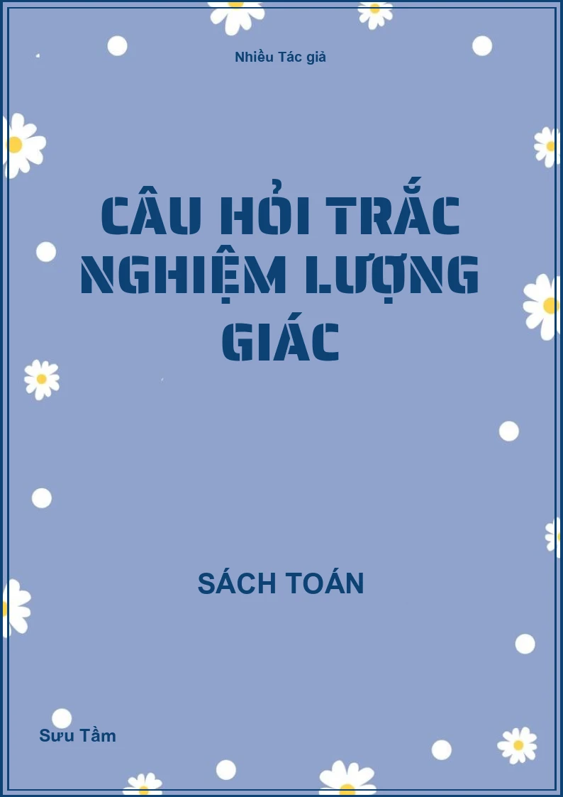 Câu hỏi trắc nghiệm lượng giác