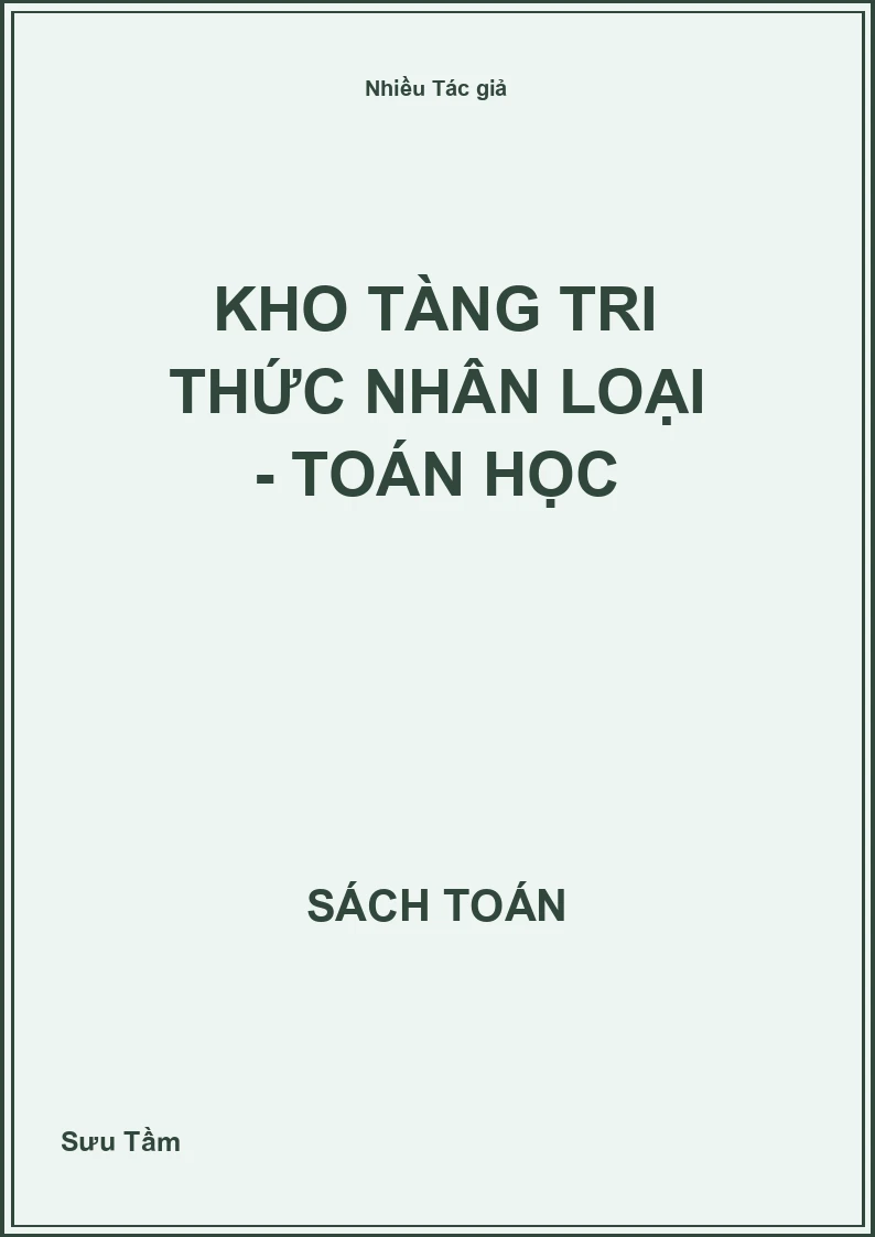 Kho tàng tri thức nhân loại - Toán học
