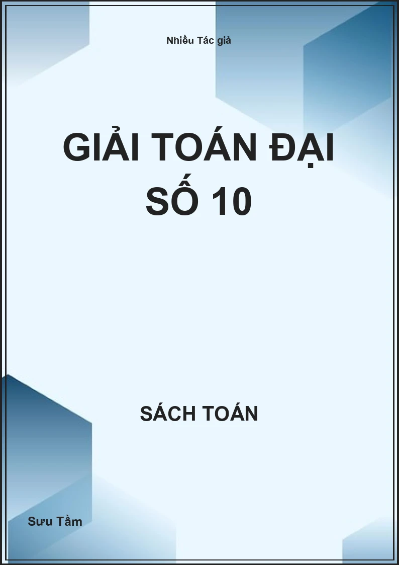 Giải toán đại số 10