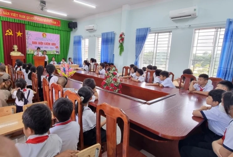Đại hội Liên đội trường Tiểu học Trần Phú nhiệm kỳ 2023-2024