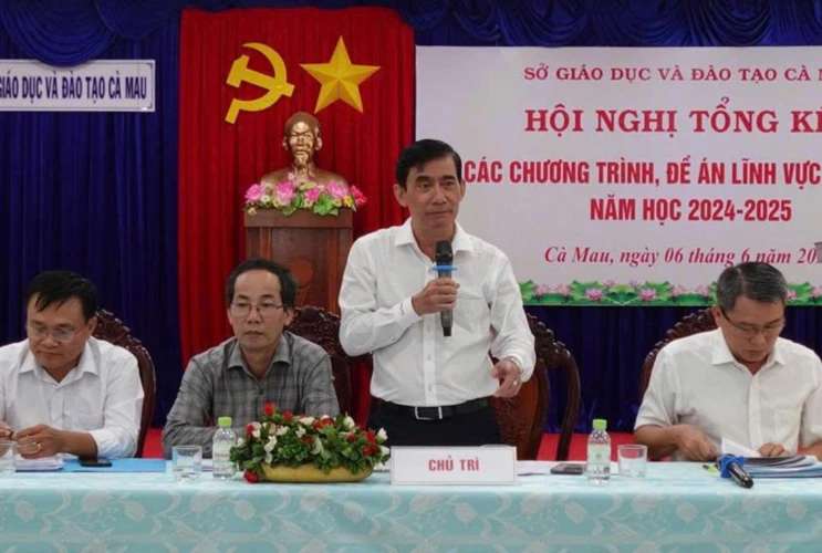 Sở GD&ĐT Cà Mau Hội nghị Tổng kết các Đề án, chương trình trong lĩnh vực giáo dục năm học 2024-2025