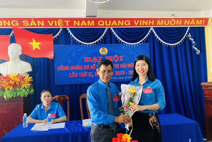 Đại hội công đoàn Trường Tiểu học Cái Đôi Vàm 2 nhiệm kỳ 2023-2028