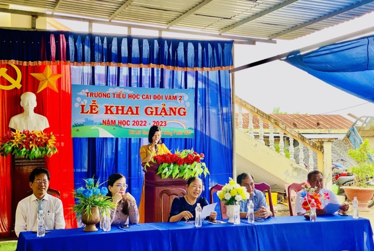 Trường TH Cái Đôi Vàm 2 khai giảng năm học mới 2022-2023
