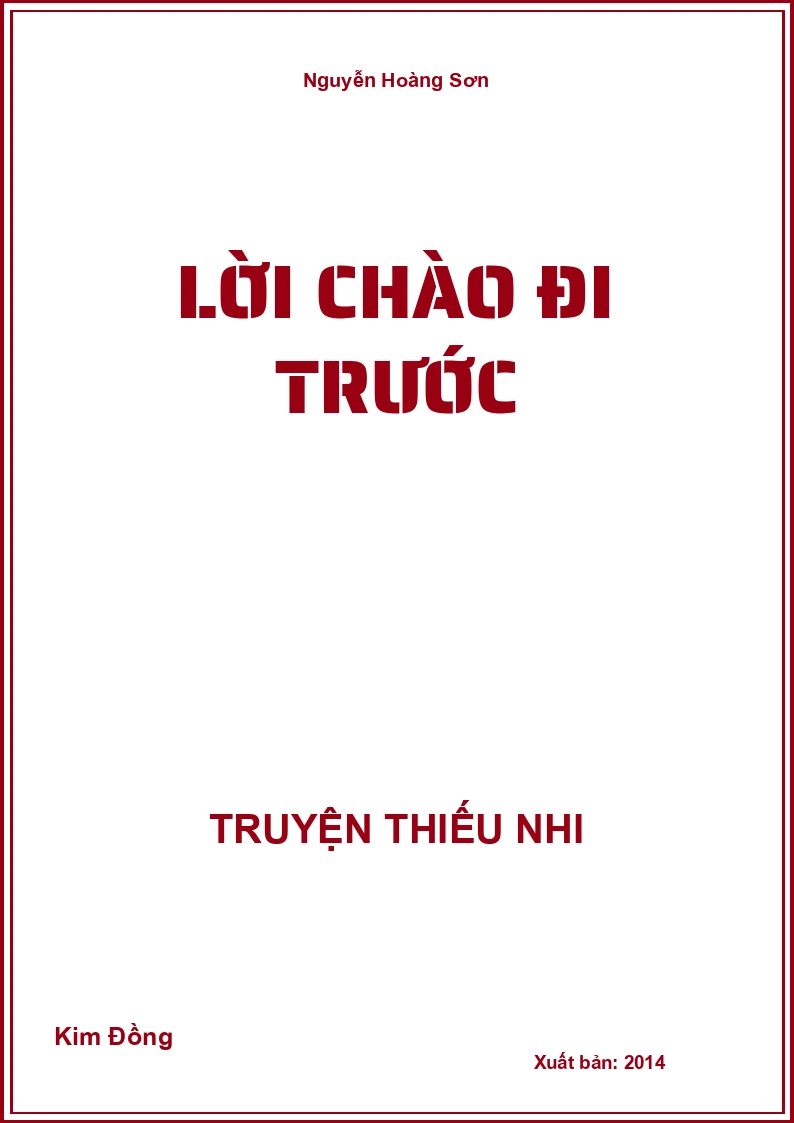 Lời Chào Đi Trước