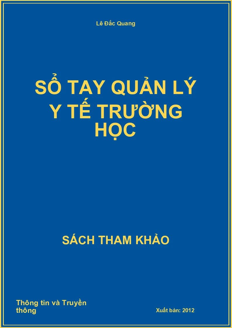 Sổ Tay Quản Lý Y Tế Trường Học