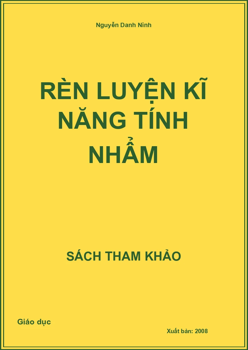 Rèn Luyện Kĩ Năng Tính Nhẩm