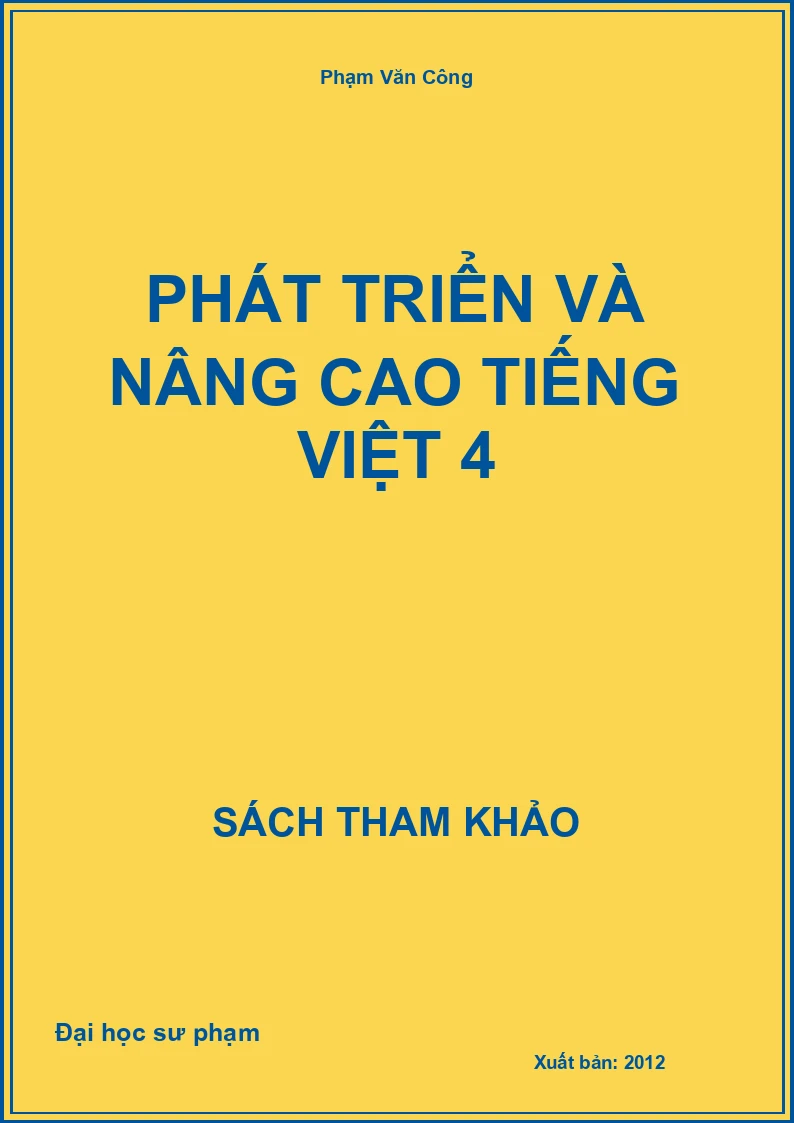 Phát Triển Và Nâng Cao Tiếng Việt 4