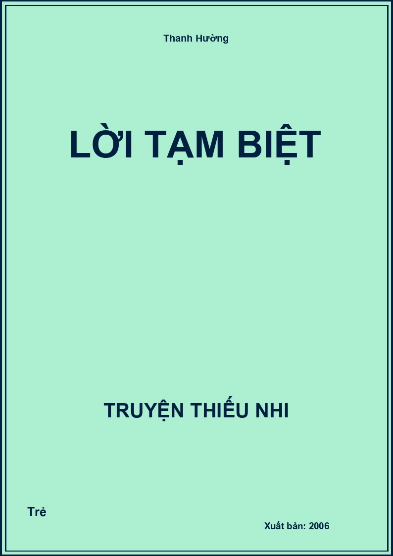 Lời Tạm Biệt