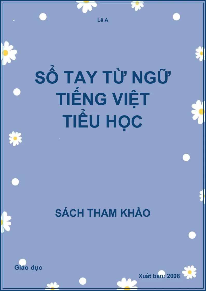 Sổ Tay Từ Ngữ Tiếng Việt Tiểu Học