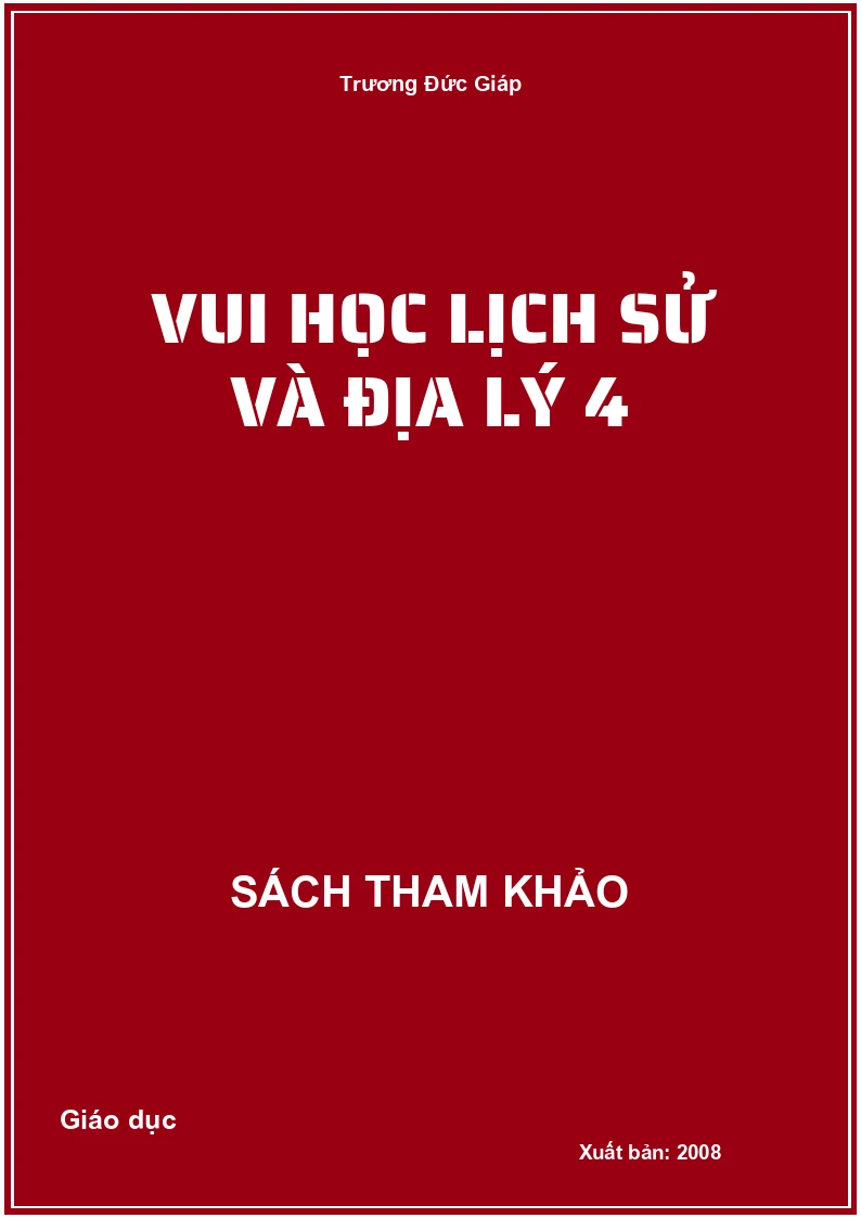 Vui Học Lịch Sử Và Địa Lý 4