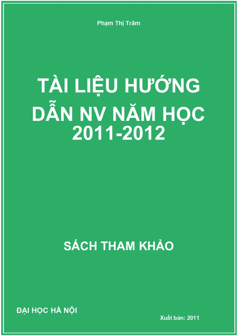 Tài Liệu Hướng Dẫn Nv Năm Học 2011-2012