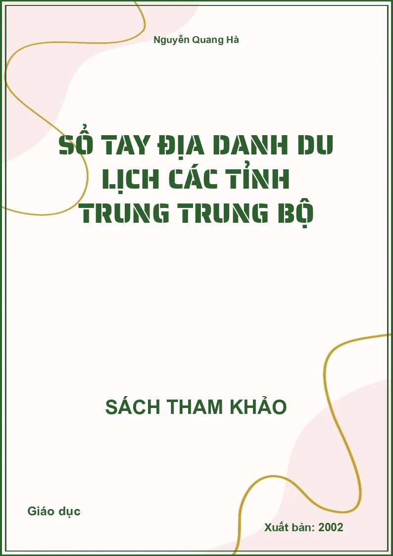 Sổ Tay Địa Danh Du Lịch Các Tỉnh Trung Trung Bộ