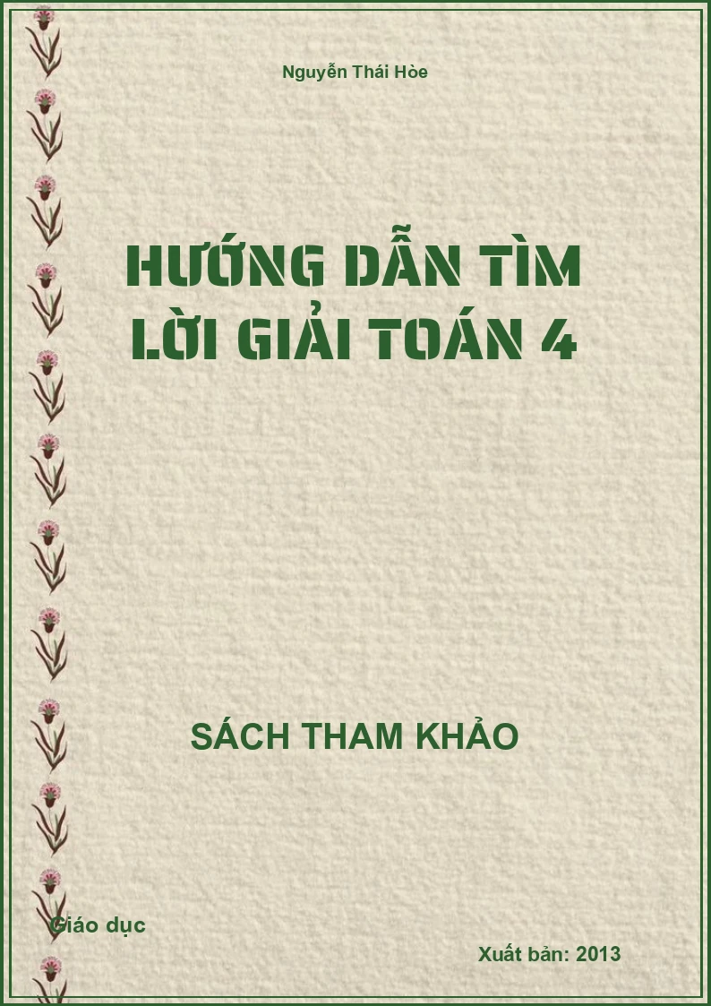 Hướng Dẫn Tìm Lời Giải Toán 4