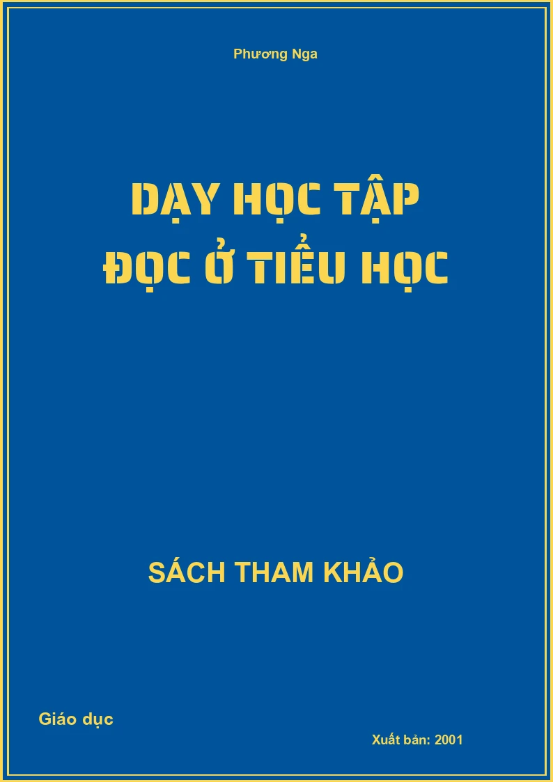 Dạy Học Tập Đọc Ở Tiểu Học