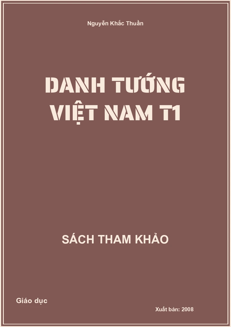 Danh Tướng Việt Nam T1