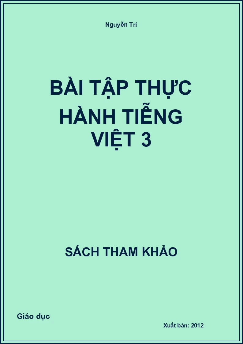 Bài Tập Thực Hành Tiễng Việt 3