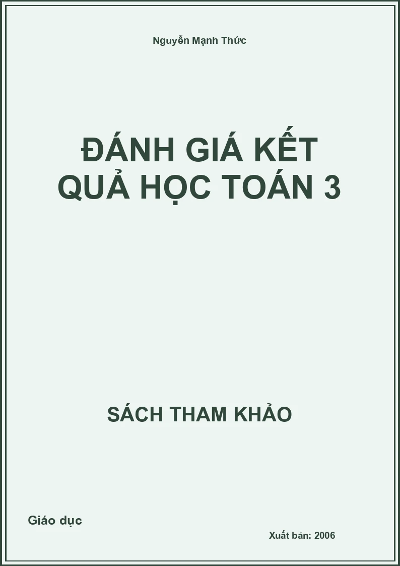 Đánh Giá Kết Quả Học Toán 3
