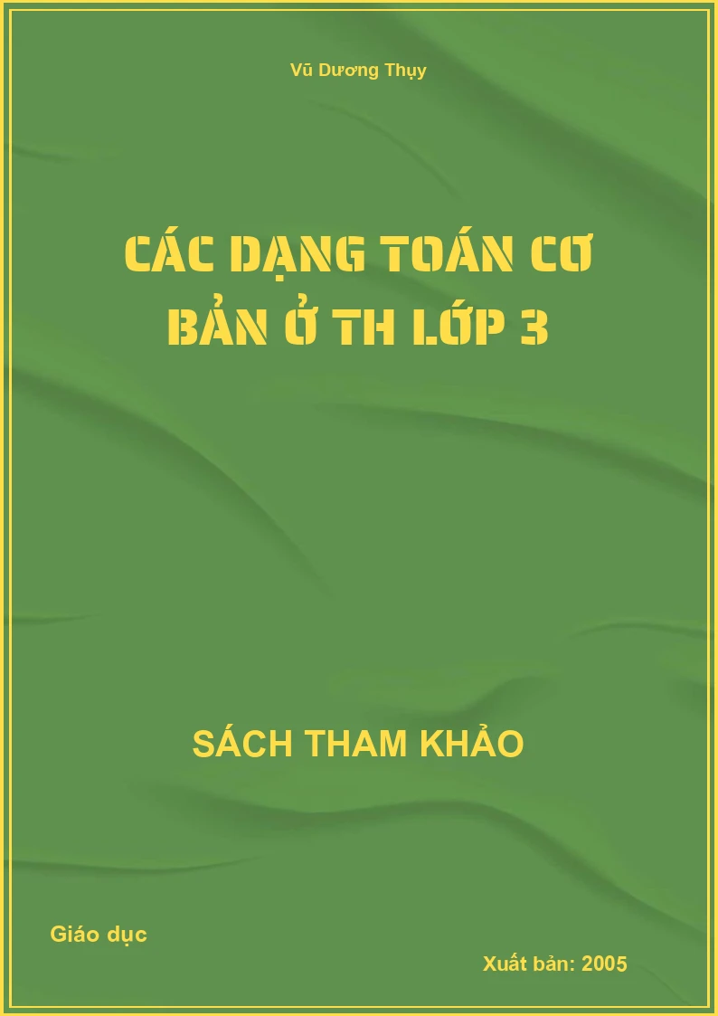 Các Dạng Toán Cơ Bản Ở Th Lớp 3