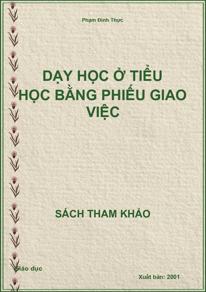 Dạy Học Ở Tiểu Học Bằng Phiếu Giao Việc