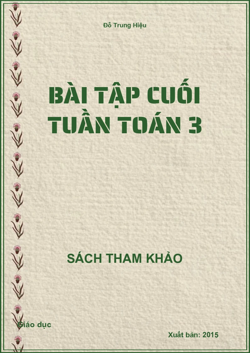 Bài Tập Cuối Tuần Toán 3