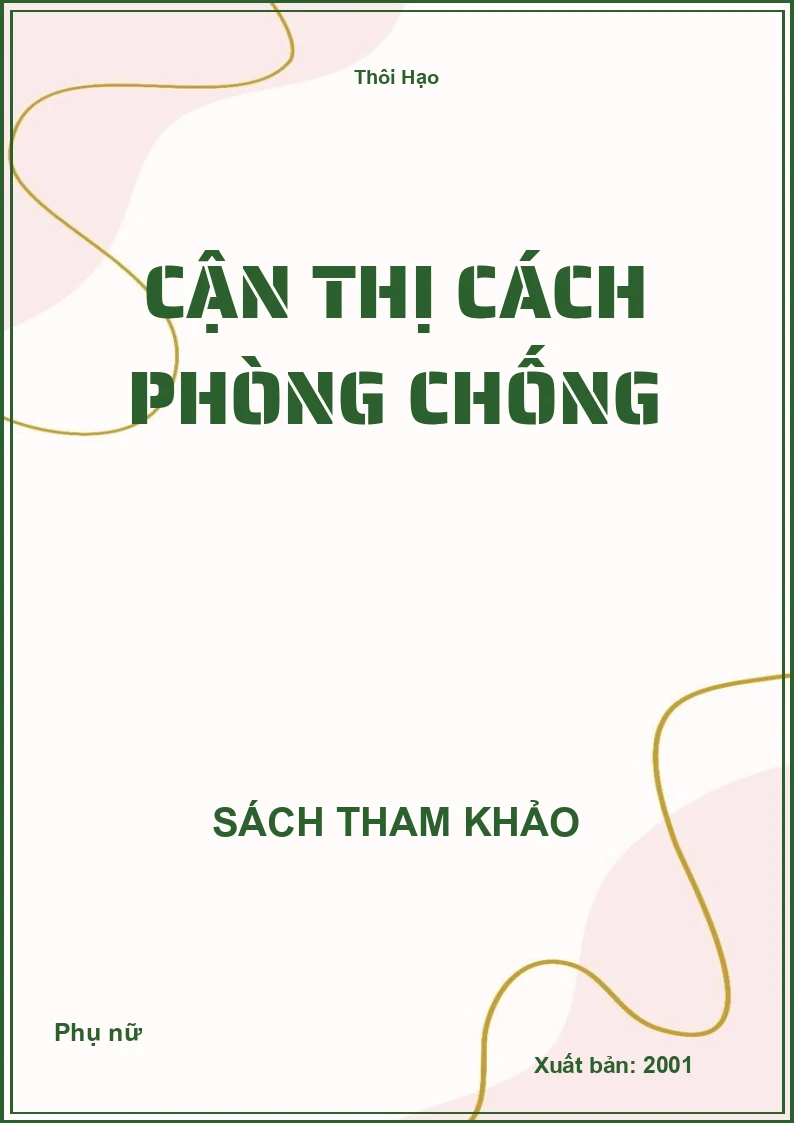 Cận Thị Cách Phòng Chống