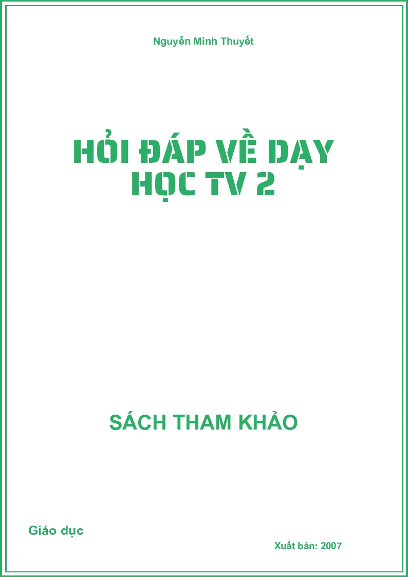 Hỏi Đáp Về Dạy Học Tv 2