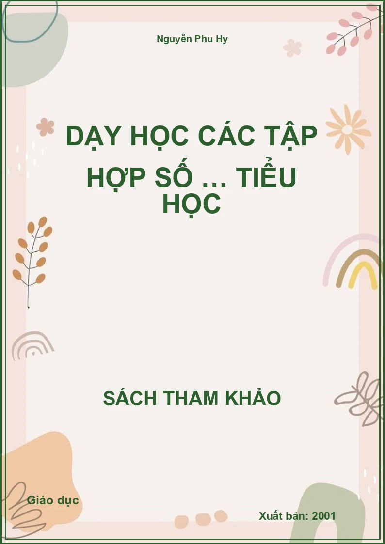 Dạy Học Các Tập Hợp Số … Tiểu Học