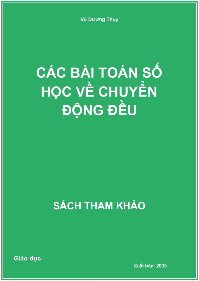 Các Bài Toán Số Học Về Chuyển Động Đều