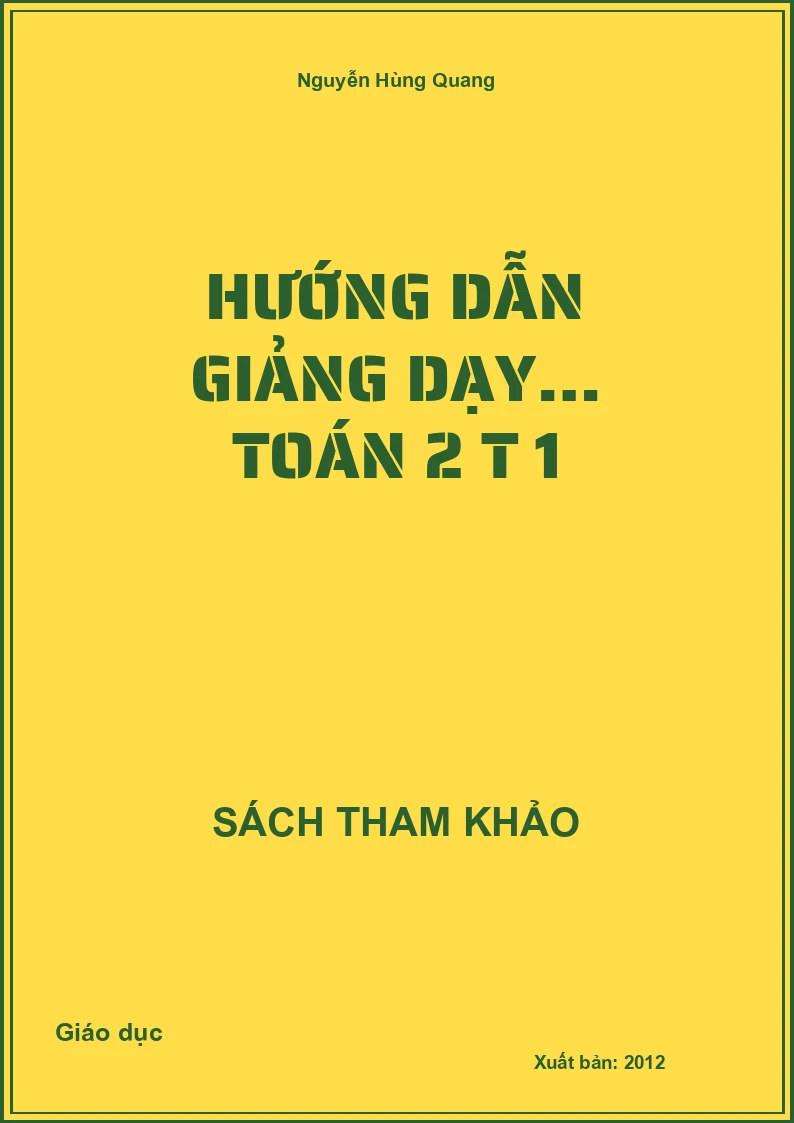 Hướng Dẫn Giảng Dạy… Toán 2 T 1