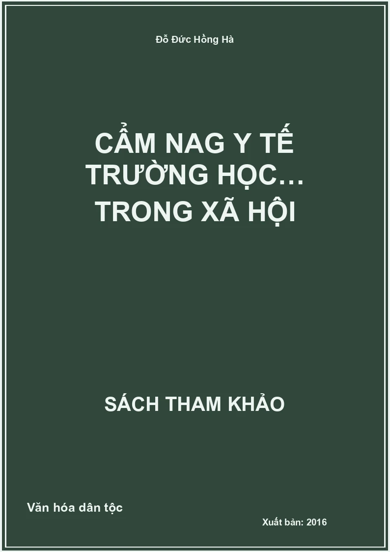 Cẩm Nag Y Tế Trường Học… Trong Xã Hội