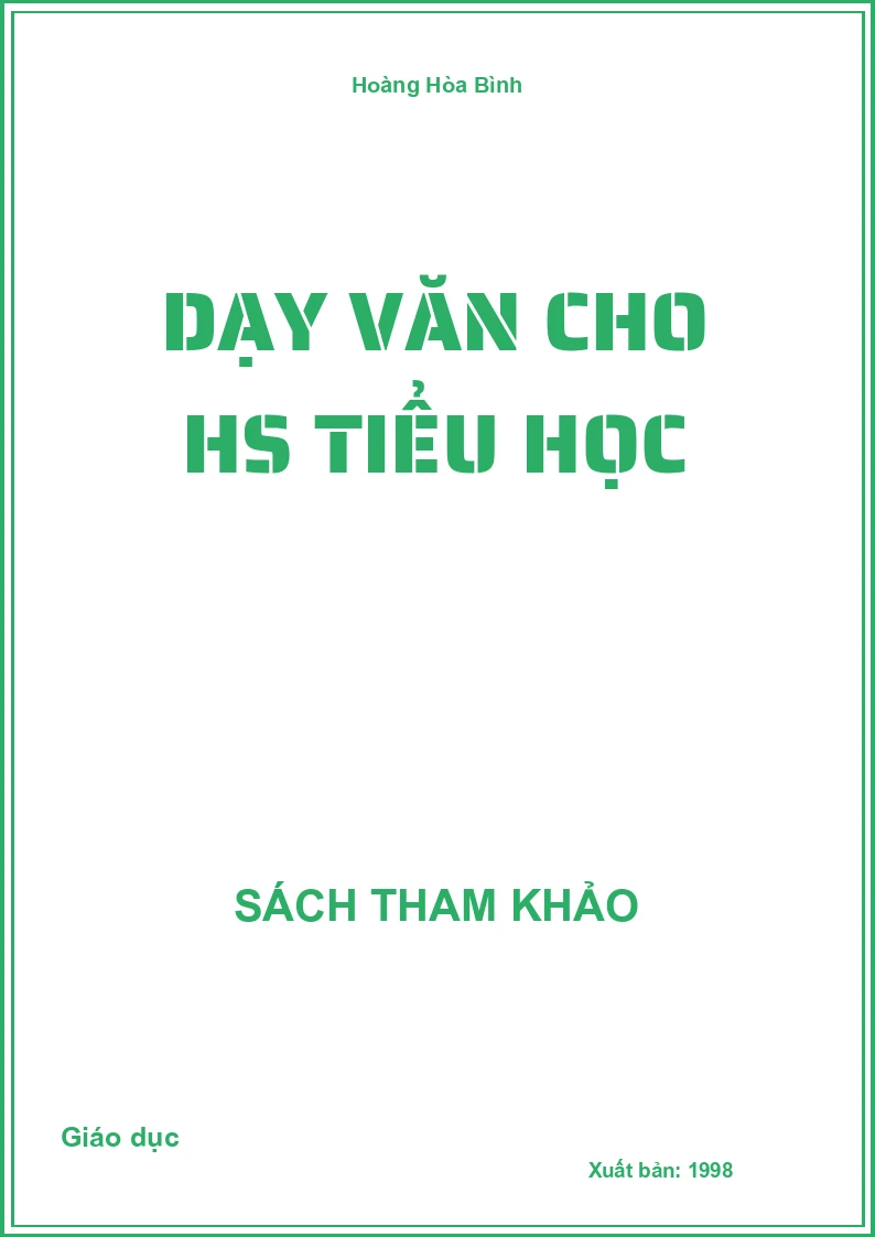 Dạy Văn Cho Hs Tiểu Học