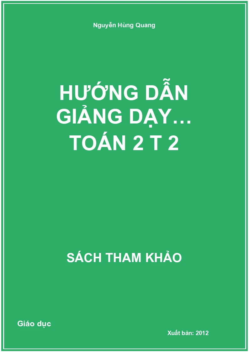 Hướng Dẫn Giảng Dạy… Toán 2 T 2