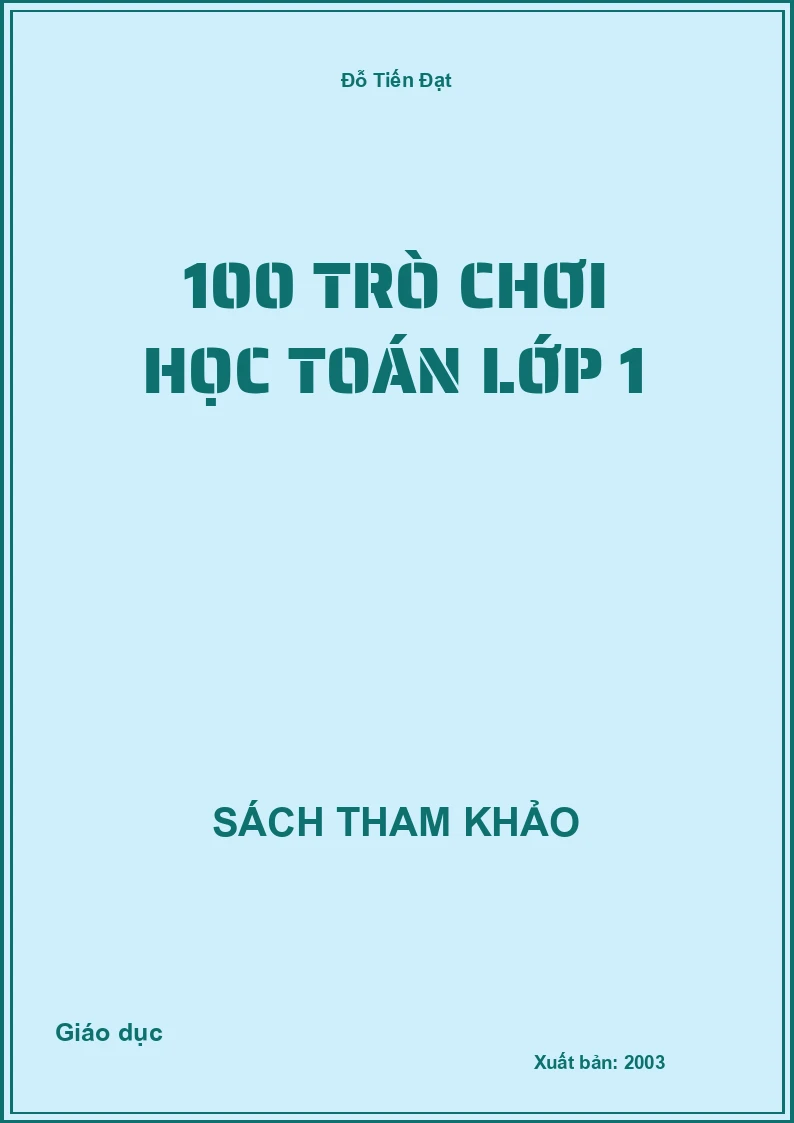 100 Trò Chơi Học Toán Lớp 1
