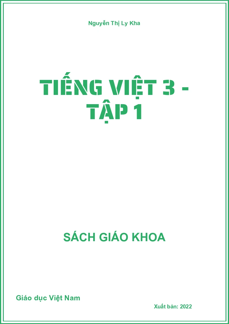 Tiếng Việt 3 - Tập 1