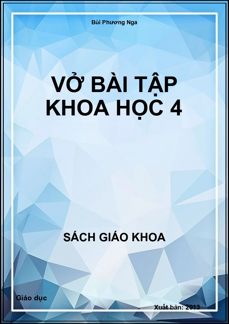 Vở Bài Tập Khoa Học 4