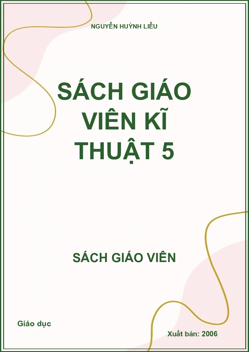 SÁCH GIÁO VIÊN KĨ THUẬT 5