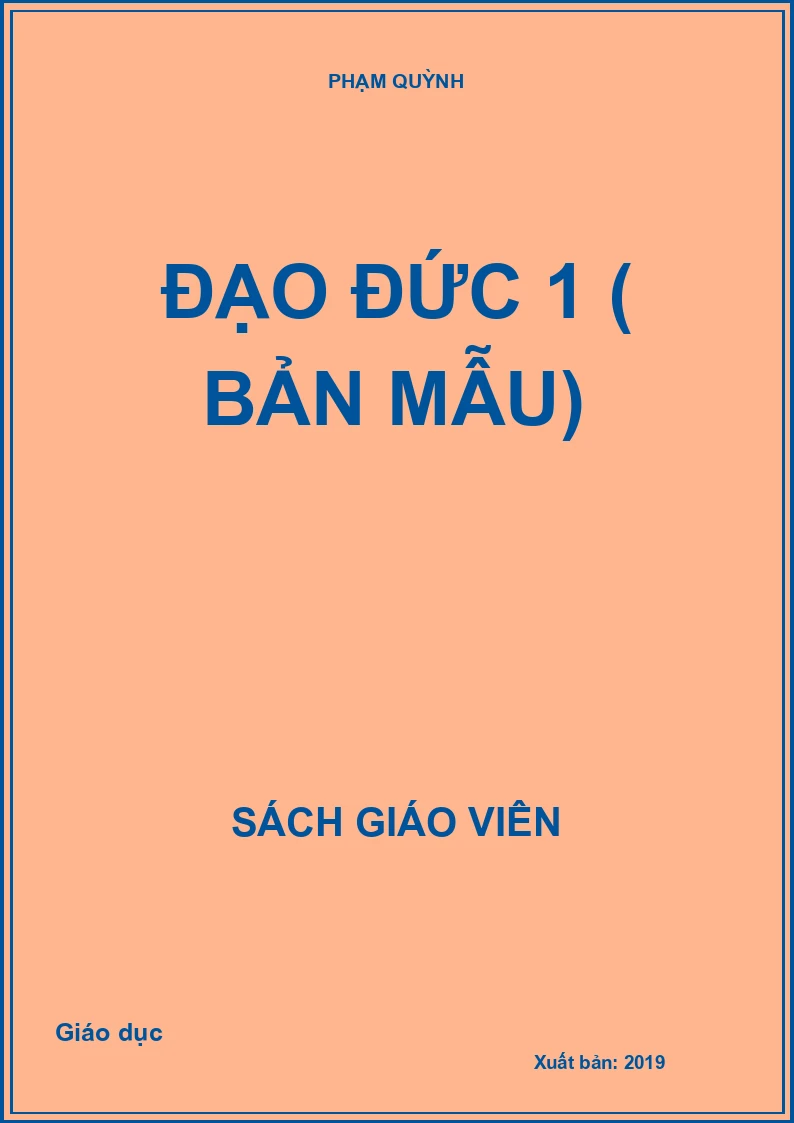 ĐẠO ĐỨC 1 ( BẢN MẪU)