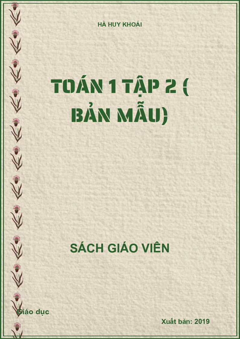TOÁN 1 TẬP 2 ( BẢN MẪU)