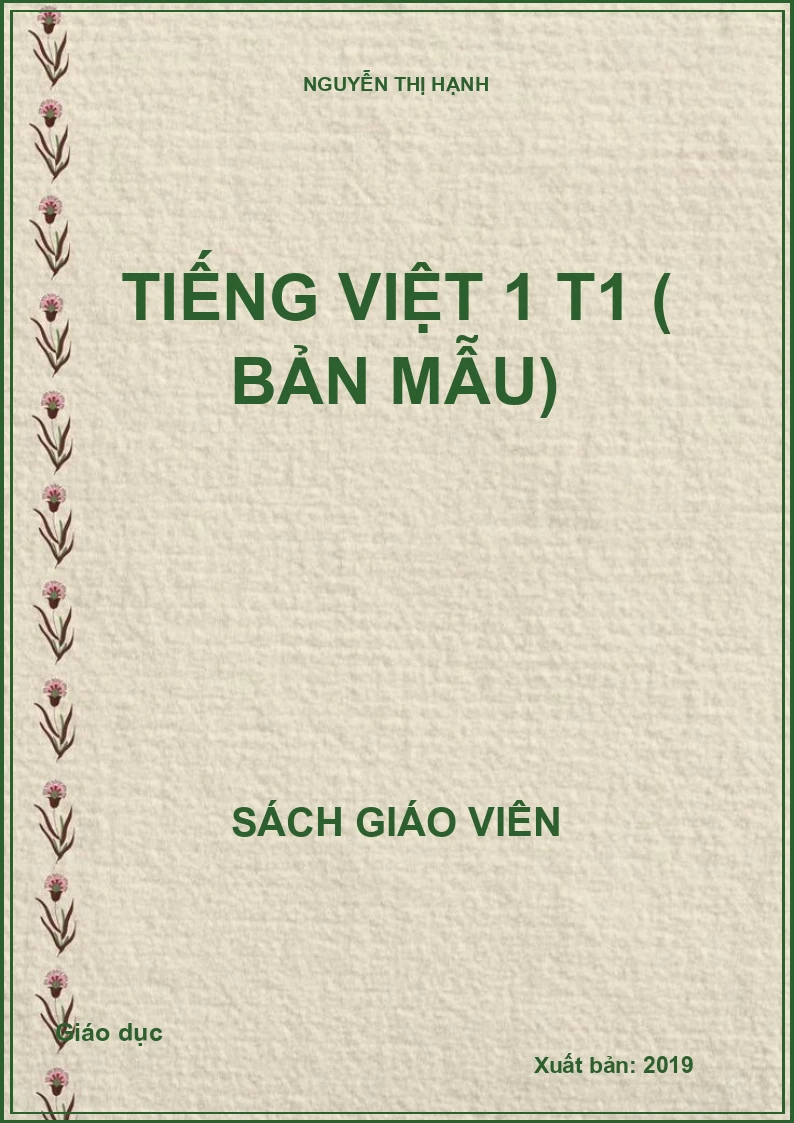 TIẾNG VIỆT 1 T1 ( BẢN MẪU)