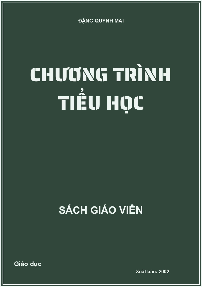CHƯƠNG TRÌNH TIỂU HỌC