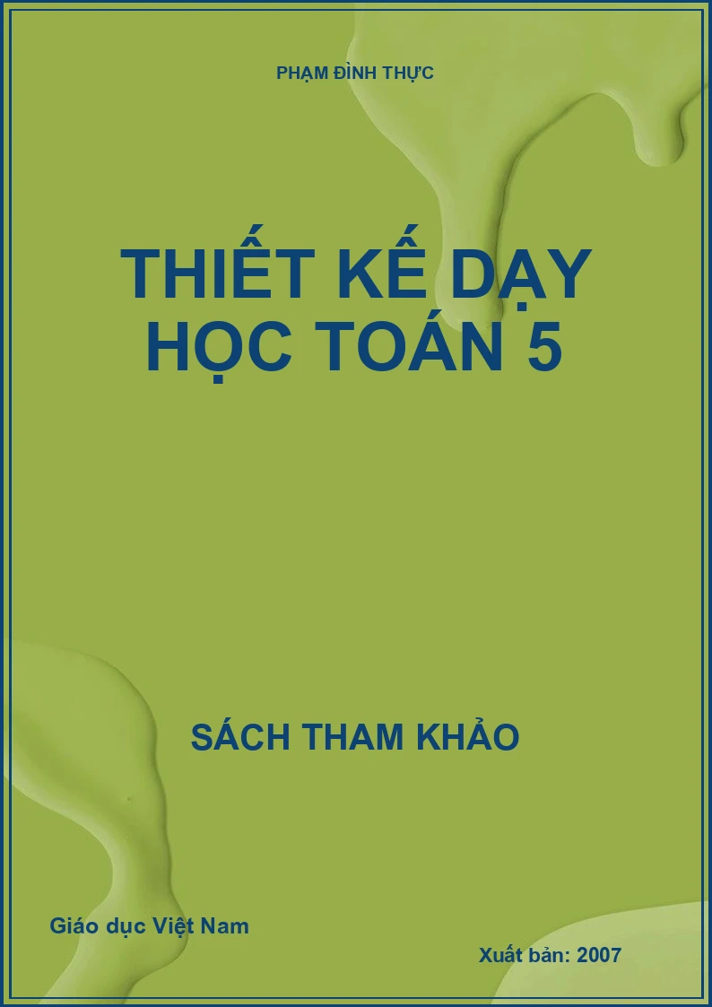 THIẾT KẾ DẠY HỌC TOÁN 5