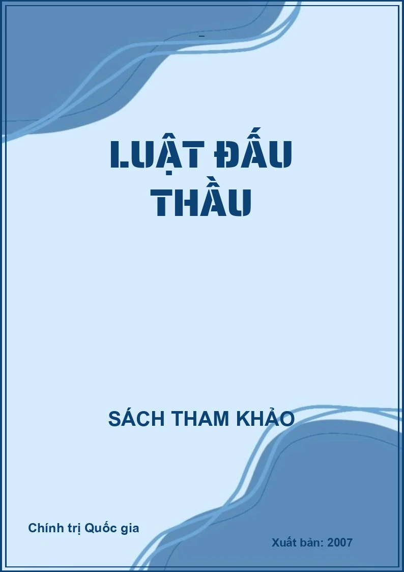 LUẬT ĐẤU THẦU