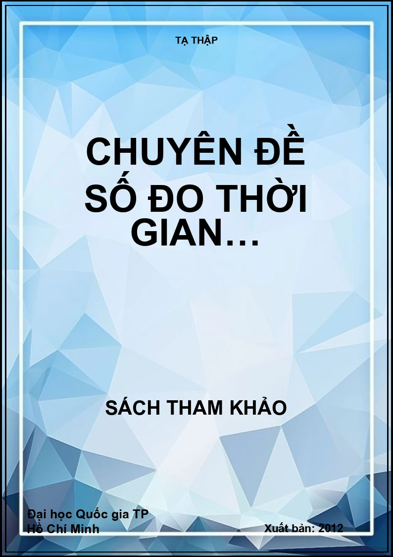 Chuyên đề số đo thời gian…