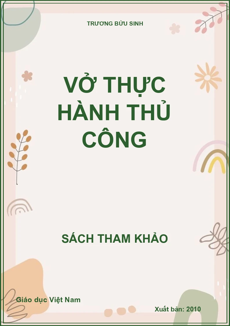VỞ THỰC HÀNH THỦ CÔNG