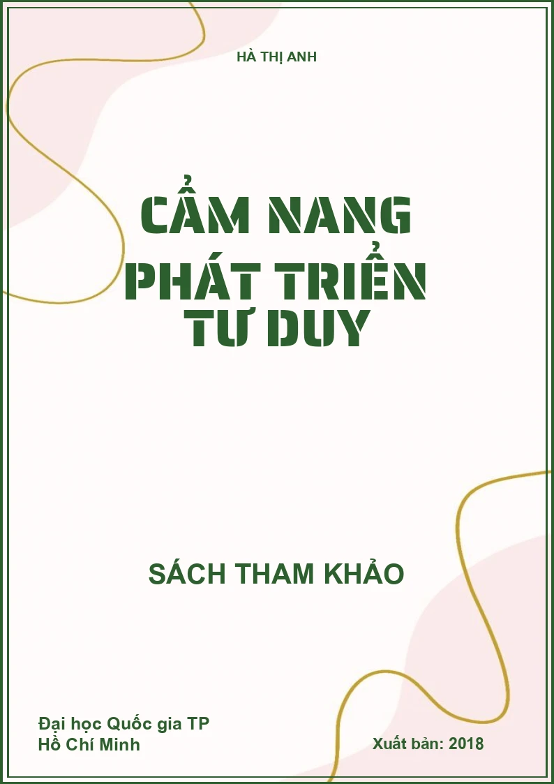 CẨM NANG PHÁT TRIỂN TƯ DUY