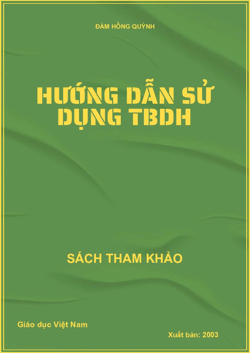 HƯỚNG DẪN SỬ DỤNG TBDH