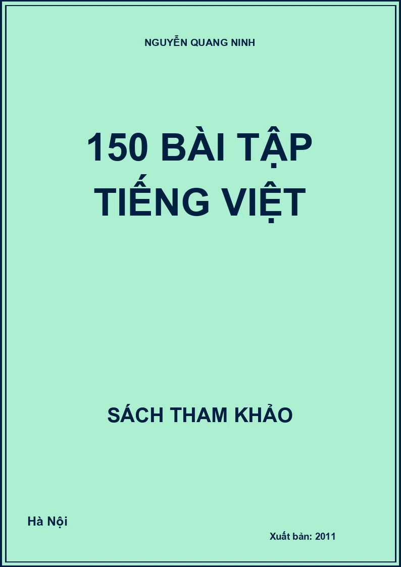 150 BÀI TẬP TIẾNG VIỆT
