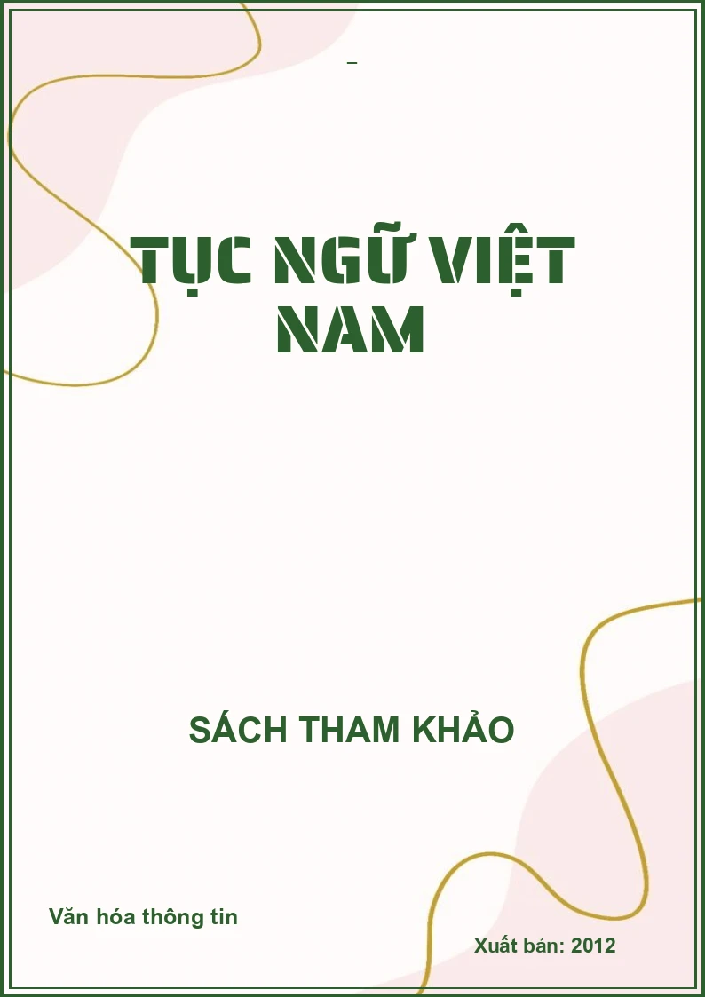 TỤC NGỮ VIỆT NAM